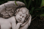 2 x 50cm Angel Sleeping On Wings Garden Ornament Statue Home Decor