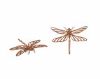 Dragonfly Corten Statue Garden Pot Sitters Sitter Hanger Ornament Small Set of 2