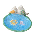 Mosaic Look Bird Bath Feeder Station Bee Garden Statue Ornament
