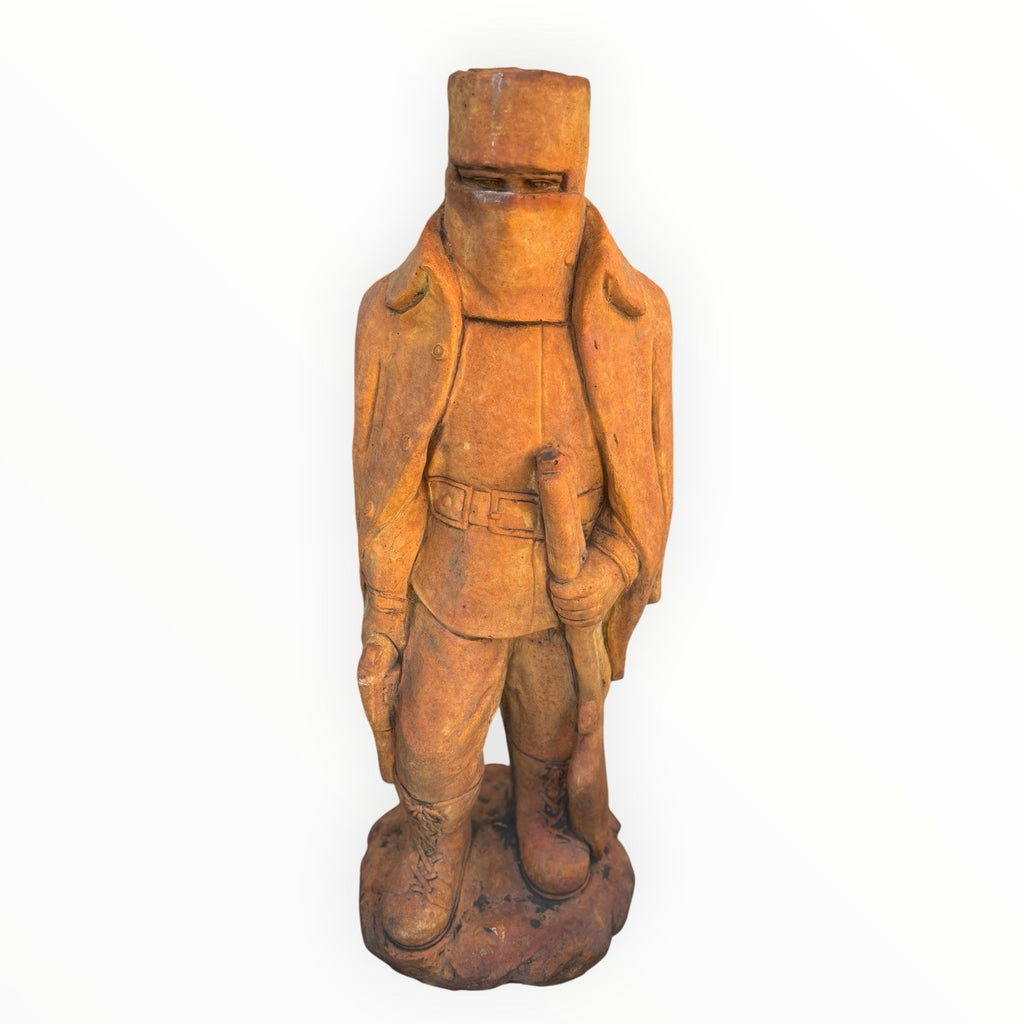 Concrete Ned Kelly Garden Statue | Australian Bushranger Ornament Pick Up Only
