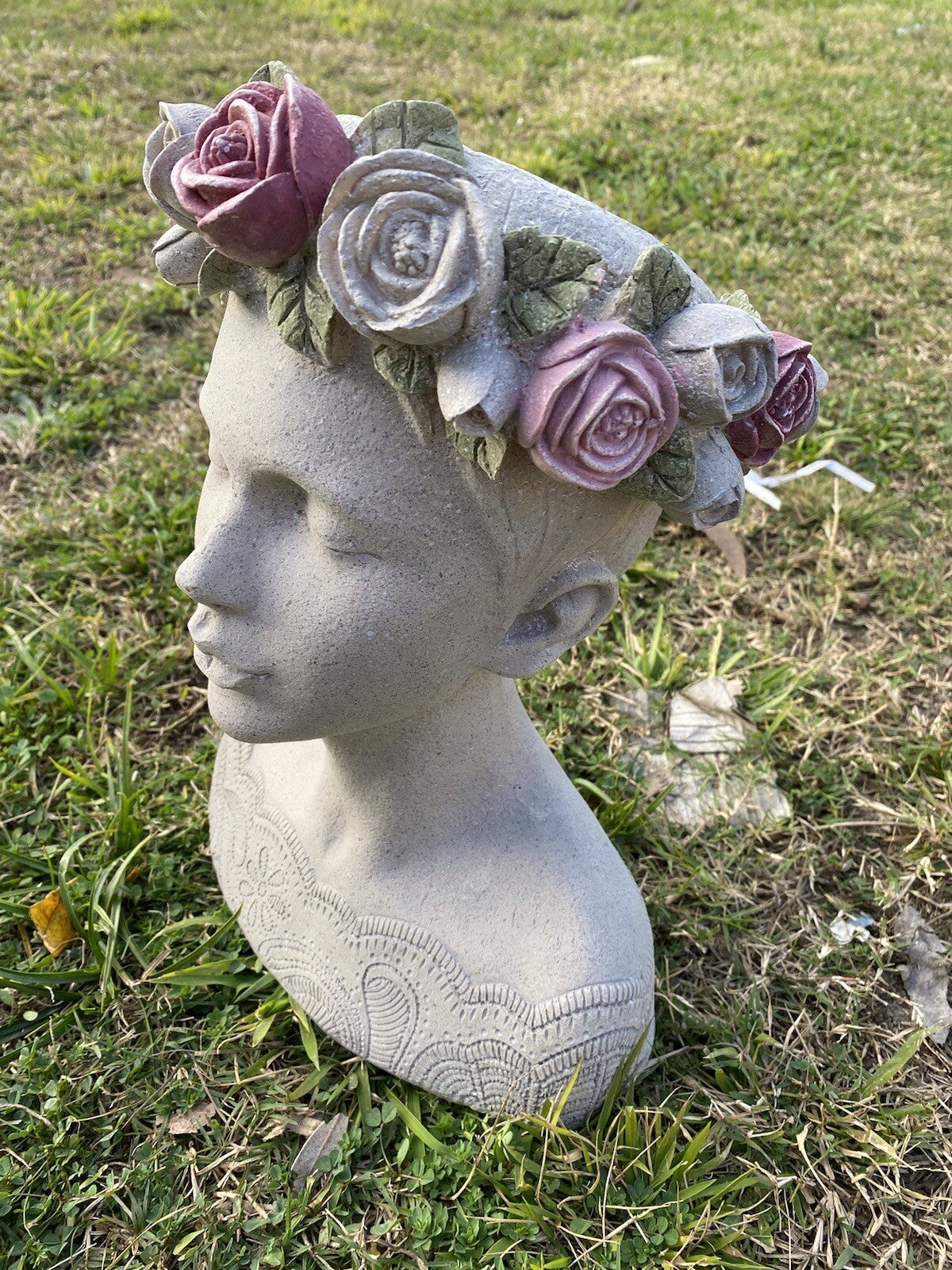 Alexina Princess - Resin Head Planter Pot for Succulents Cactus Indoor  Plants