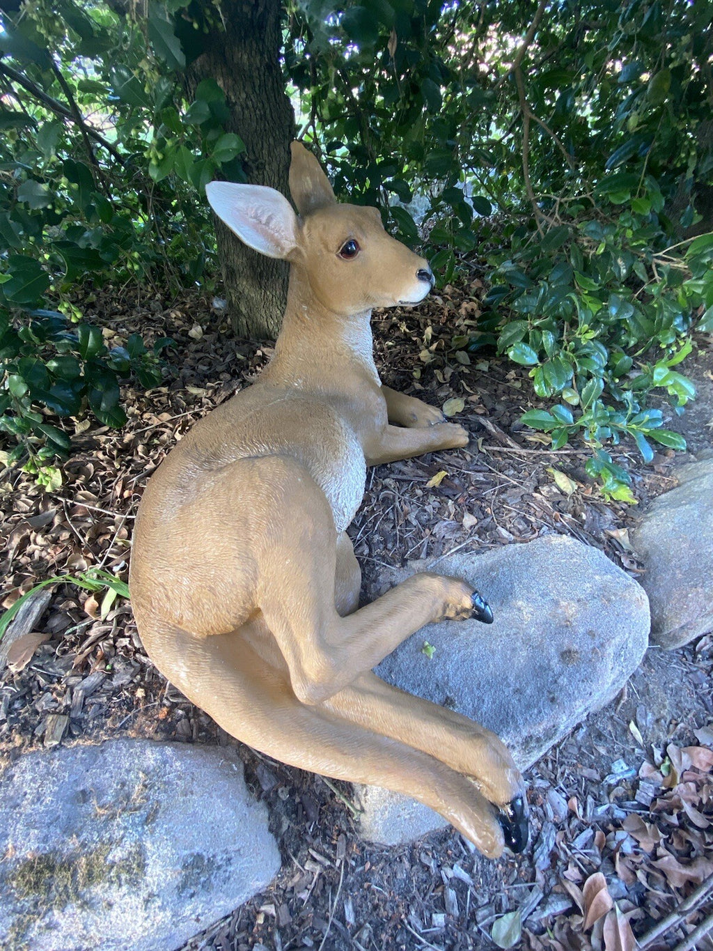 Australian Kangaroo Laying Garden Statue Ornament Figurine 69 cm