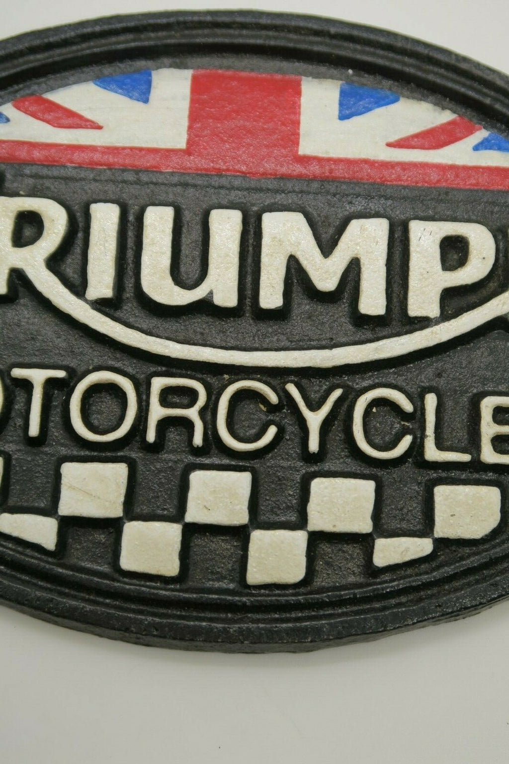 Triumph Motorcycle Bike Cast Iron Sign Retro Man Cave Garage Collector