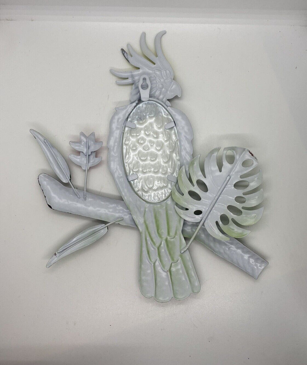 Australian Cockatoo Bird Metal Wall Art Hanger Indoor Outdoor Decor Garden