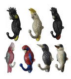 Cast Iron Bird Hook Clothes Hanger - Cockatoo Galah Magpie Rosella Kookaburra