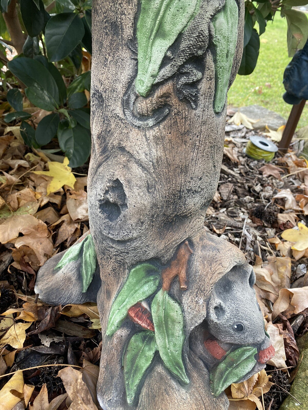 Bird Bath Possum With Gum Design - Pick up only