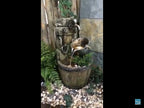 COURTYARD TAP BUCKET WATER FEATURE FOUNTAIN INDOOR OUTDOOR BENCH TOP HOME DECOR