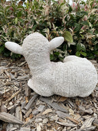 SUFFOLK SHEEP LAMB ANIMAL GARDEN STATUE ORNAMENT FIGURINE BLACK WHITE