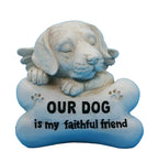 DOG MEMORIAL STATUE ORNAMNET MY DOG ID MY FAITHFUL FRIEND