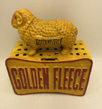 Golden Fleece Cast Iron Coin Bank Money Box Ram Retro Man Cave Pub Bar - New
