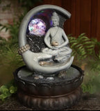 Hand Thai Buddha Small indoor / Outdoor table top Water fountain water feature