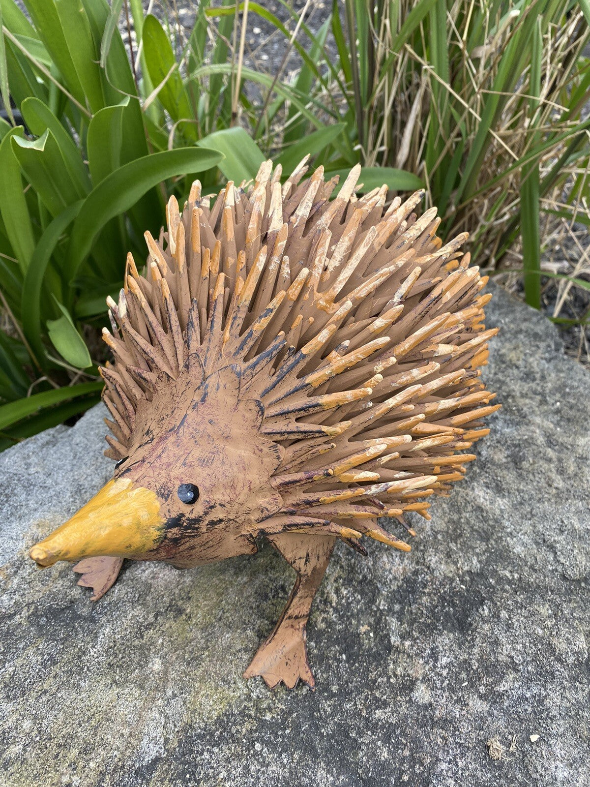 Australian Echidna Garden Art Pond Ornament Statue  Long Handcrafted Metal