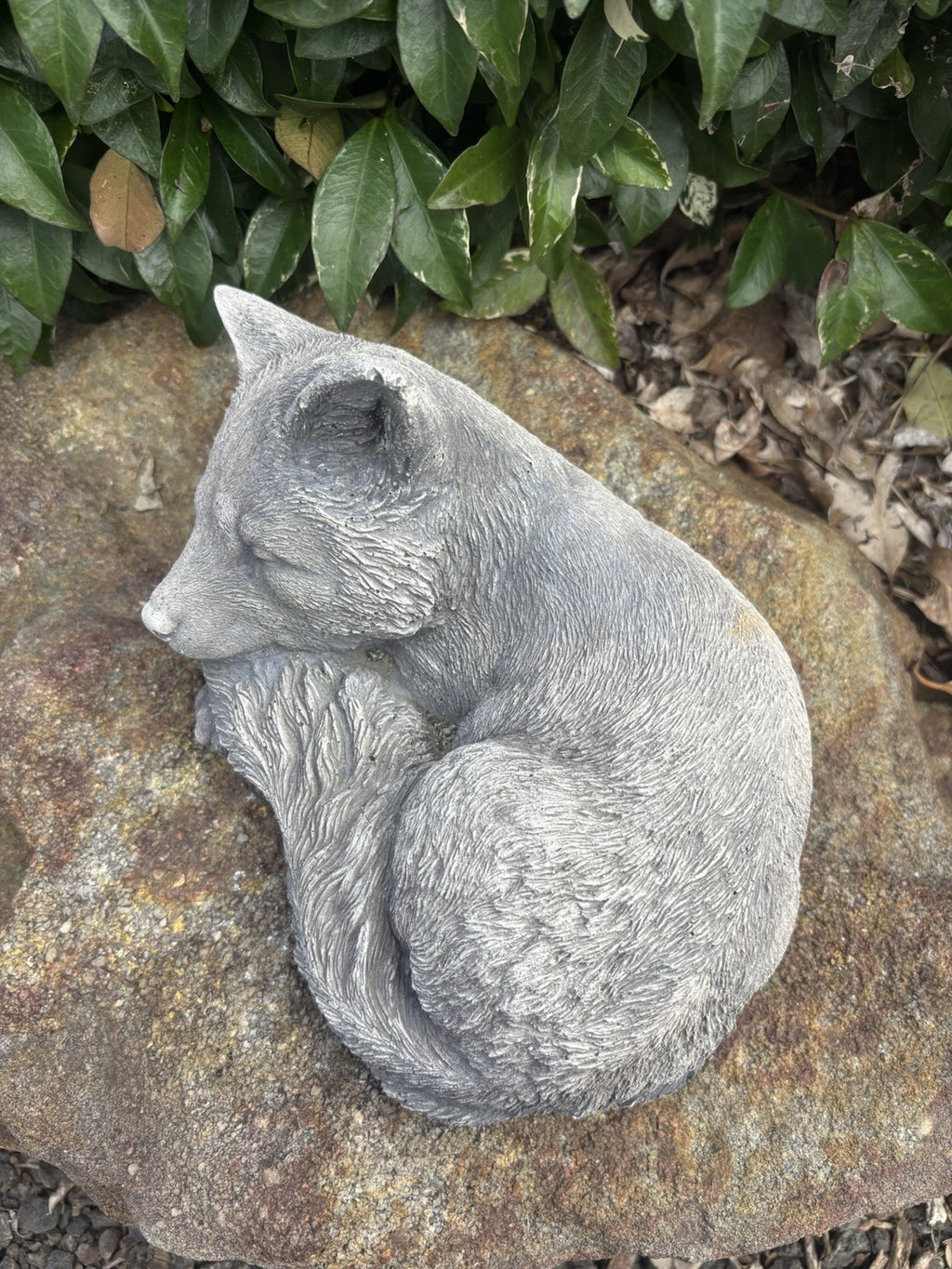 Australian Made Concrete Fox Garden Statue | Outdoor Wildlife Ornament
