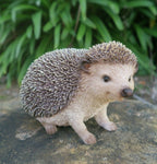 PORCUPINE WITH BABY ANIMAL GARDEN STATUE ORNAMENT FIGURINE