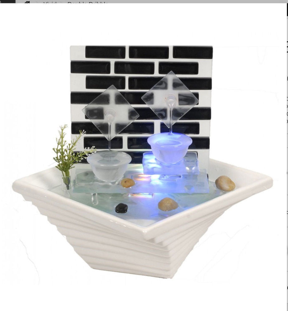 Double Dribble Small indoor / Outdoor table top Water fountain water feature