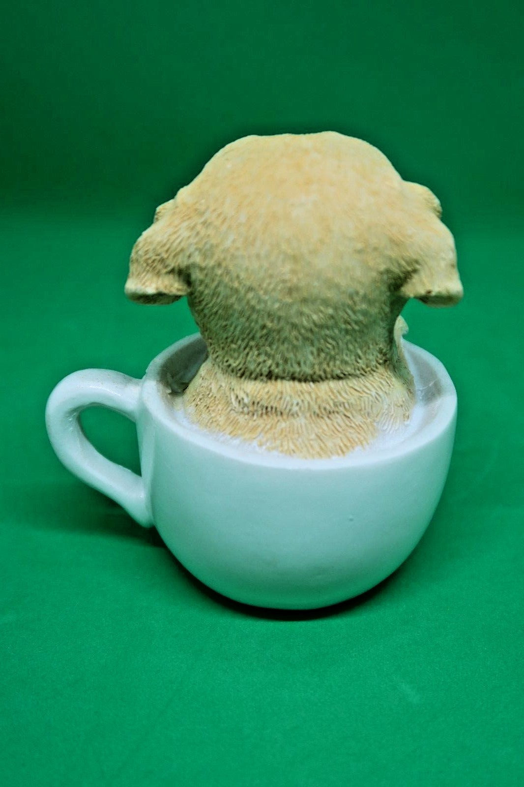 Tea cup puppies Dog Statue figurine Golden Ladrador Set of two  Figurine