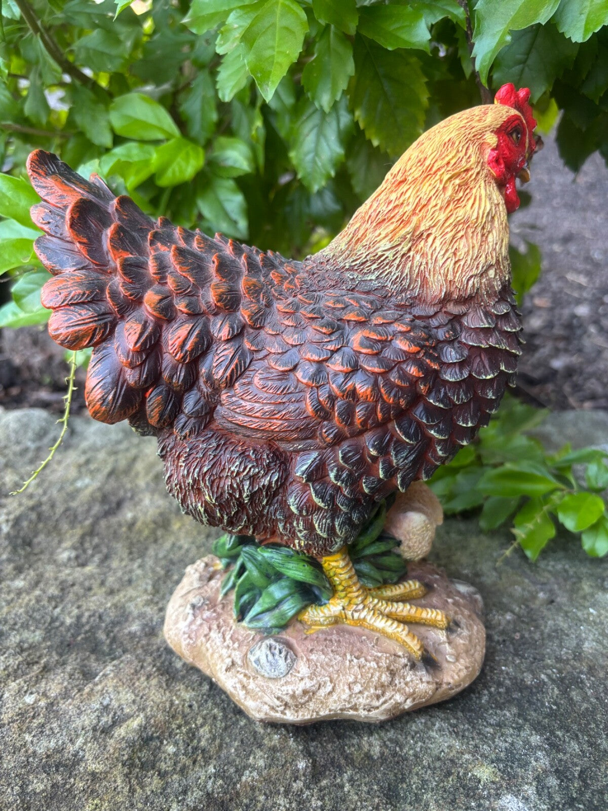 Chicken Hen With Chicks Poultry Statue Garden Ornament