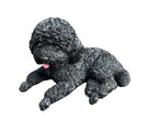 CAVOODLE SPOODLE POODLE STATUE BLACK PUPPY DOG ANIMAL GARDEN ORNAMENT SCULPTURE