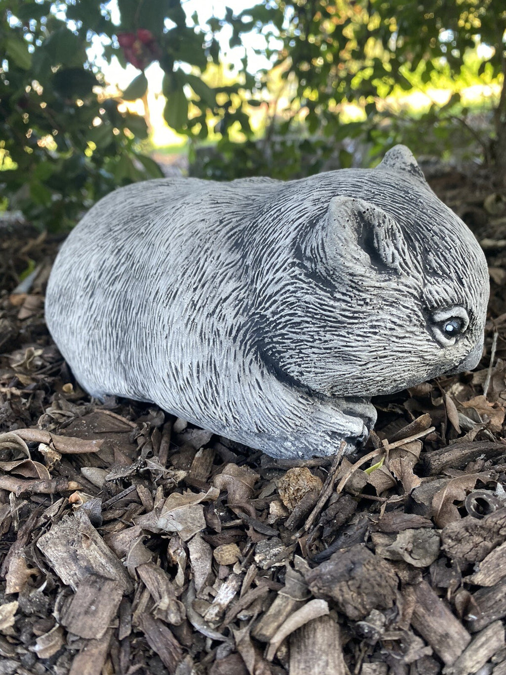 Australian Wombat Grazing Statue Ornament Animal Concrete Garden Australian Made
