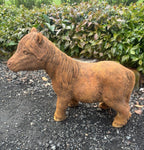 Concrete Horse Garden Statue Rustic Finish Outdoor Animal Ornament Pick up Only