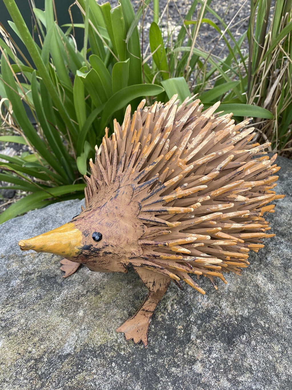 Australian Echidna Garden Art Pond Ornament Statue  Long Handcrafted Metal