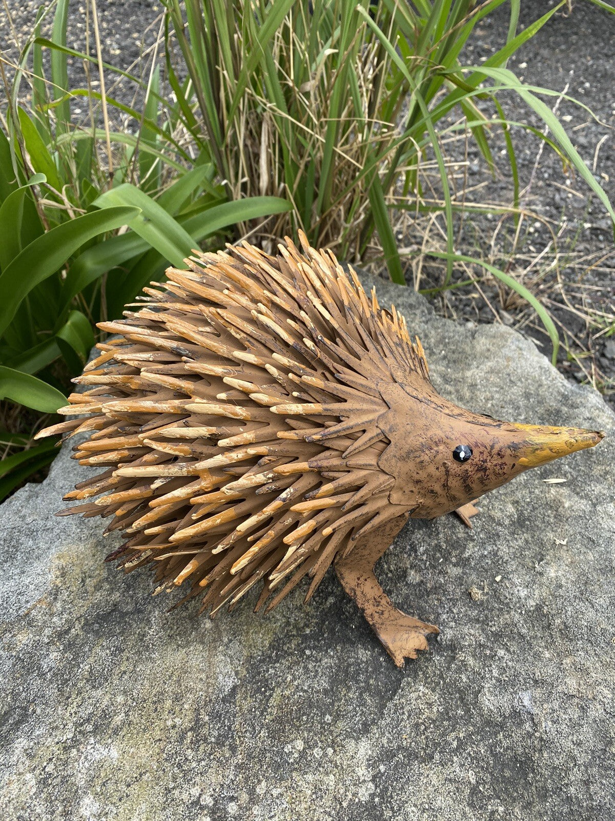 Australian Echidna Garden Art Pond Ornament Statue  Long Handcrafted Metal