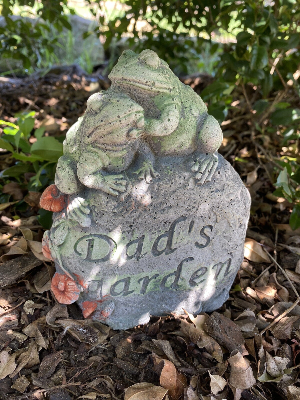 Dads Garden Statue Plaque Animal Concrete Cement Garden Statue Australian Made