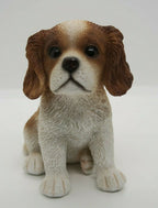 CAVALIER KING CHARLES SPANIEL CAVIE SITTING PUPPY DOG STATUE ORNAMENT MEMORIAL