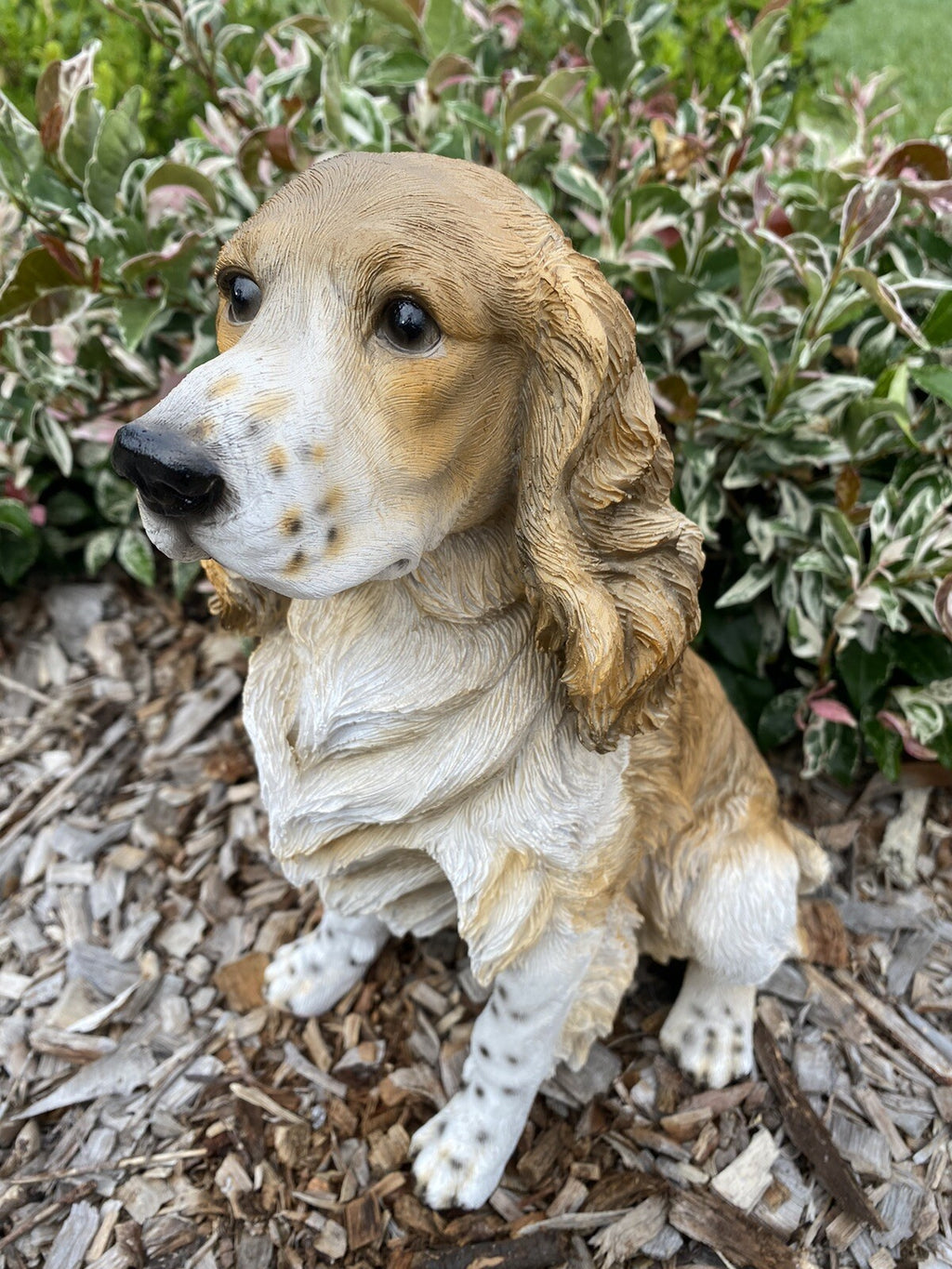 SPRINGER SPANIEL DOG ANIMAL GARDEN STATUE ORNAMENT FIGURINE SCULPTURE