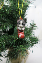 2 x Black & White Cat Kitten Christmas Xmas Tree Decoration Statue Home Decor