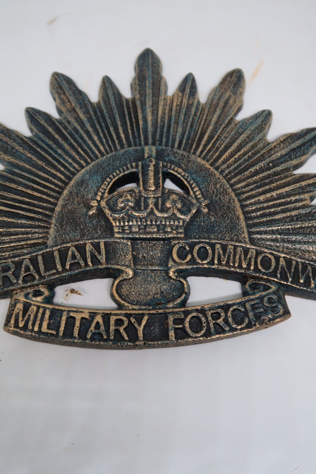 Australian Commonwealth Military Forces Cast Iron Hanging Sign Reproduction