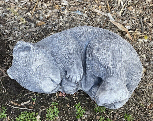 Australian Wombat Asleep Statue Ornament Animal Concrete Garden Australian Made