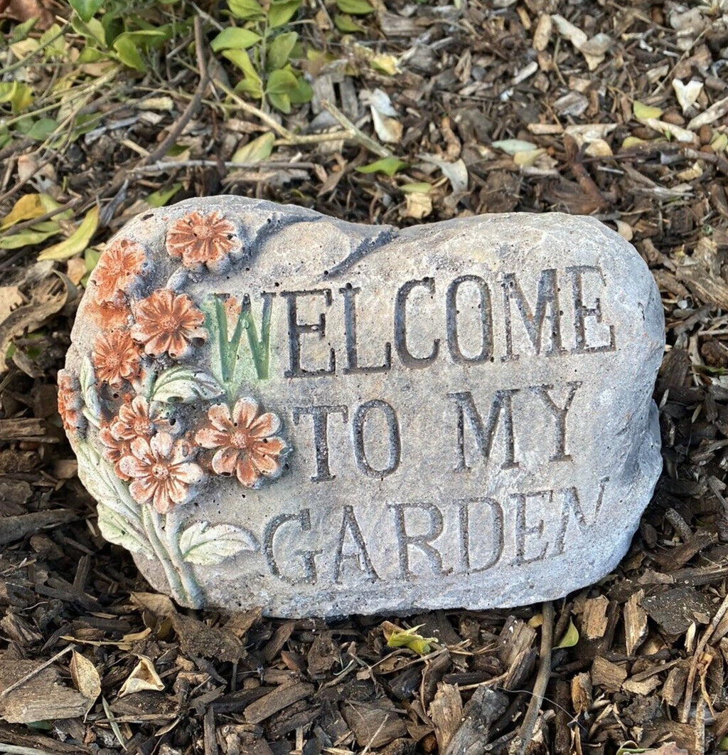 Welcome To My Garden Concrete Cement Garden Statue Australian Made