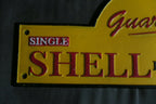 Guaranteed Shell Lubricating Oil Cast Iron Sign Plaque Man Cave Garage
