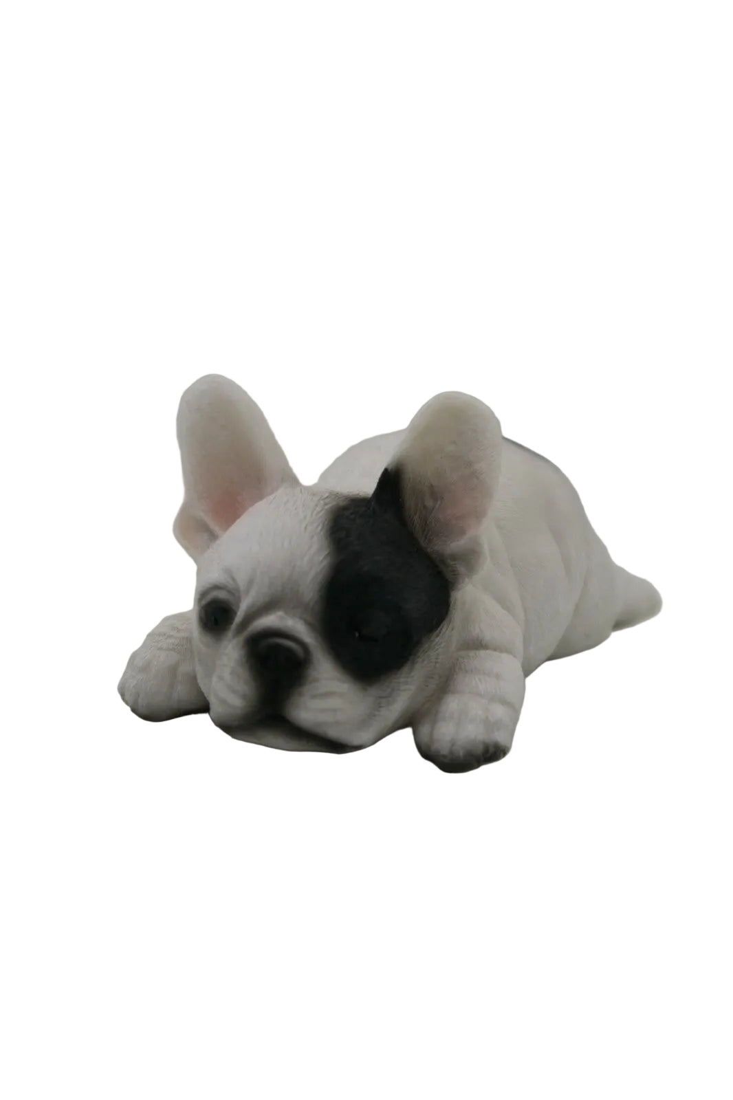 French Bulldog Statue Lay Dog Memorial Ornament Frenchie Home Decor Black White
