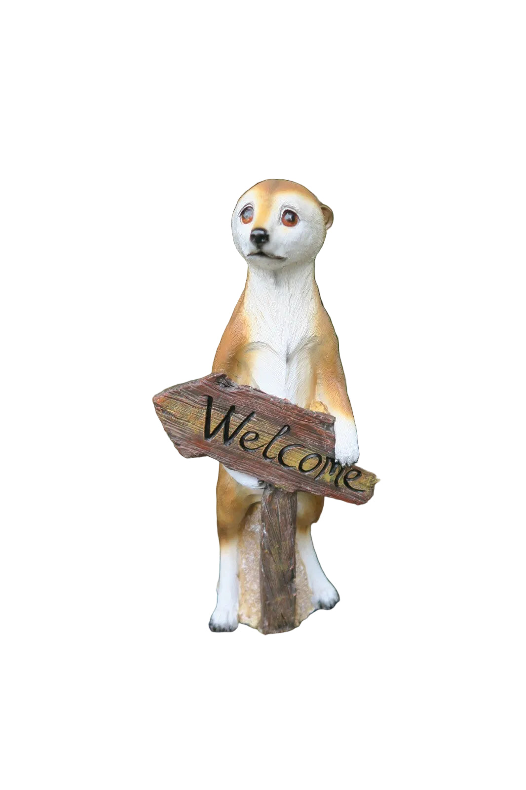MEERKAT STATUE WELCOME GARDEN ANIMAL GARDEN ORNAMENT SCULPTURE HOME DECOR