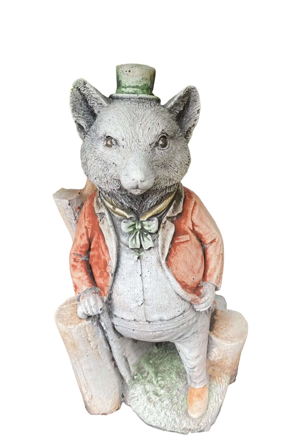 Willow Mr Todd Fox Animal Concrete Cement Garden Statue Australian Made