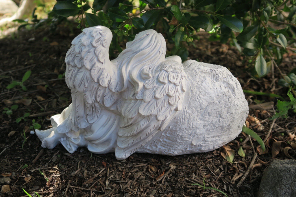 ❤️~Sadly Missed GUARDIAN ANGEL Memorial Statue Cemetery Plaque Figurine 30cms~❤️
