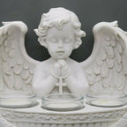 Memorial Praying Cherub Angel With 3 Tealight Tea Light Candle Holder Gift