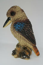 AUSTRALIAN KOOKABURRA BIRD ON A BRANCH ANIMAL GARDEN STATUE ORNAMENT GIFT
