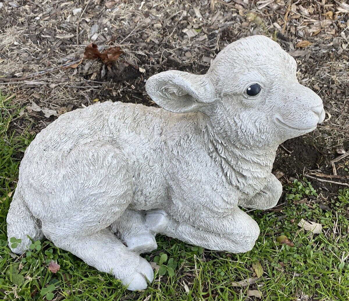 Lamb Sheep Farm Animals Statue Ornament Animal Concrete Garden Australian Made