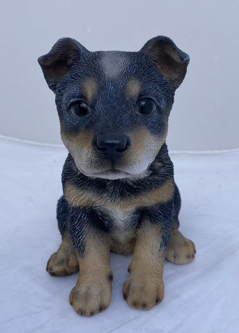 BLUE CATTLE DOG HEELER STATUE PUPPY MEMORIAL ANIMAL GARDEN ORNAMENT SCULPTURE