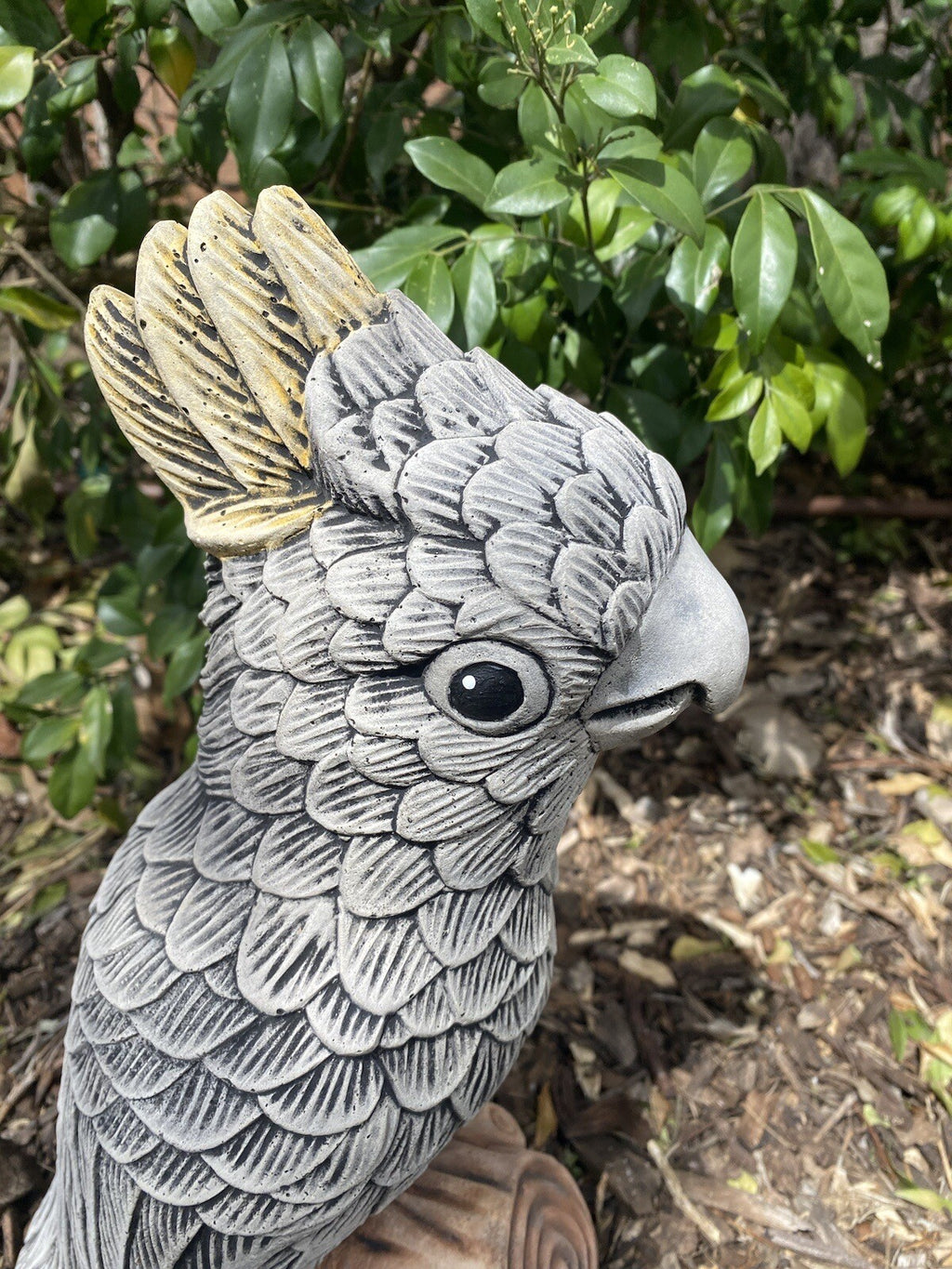 Sulfa Crested Cockatoo Statue Ornament Animal Concrete Garden Australian Made G
