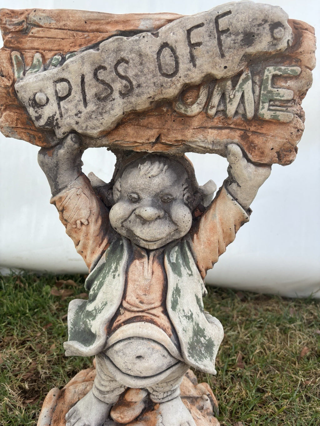 Piss Off Pixie Statue  Animal Concrete Garden Australian Made