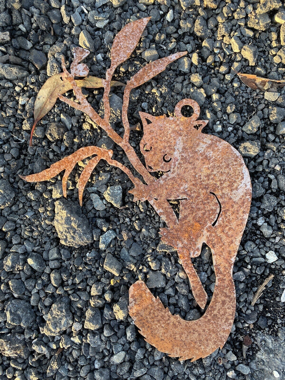 Possum Silhouette Rust Corten Steel Metal Garden Wall Art Hanging  Home 28cm H