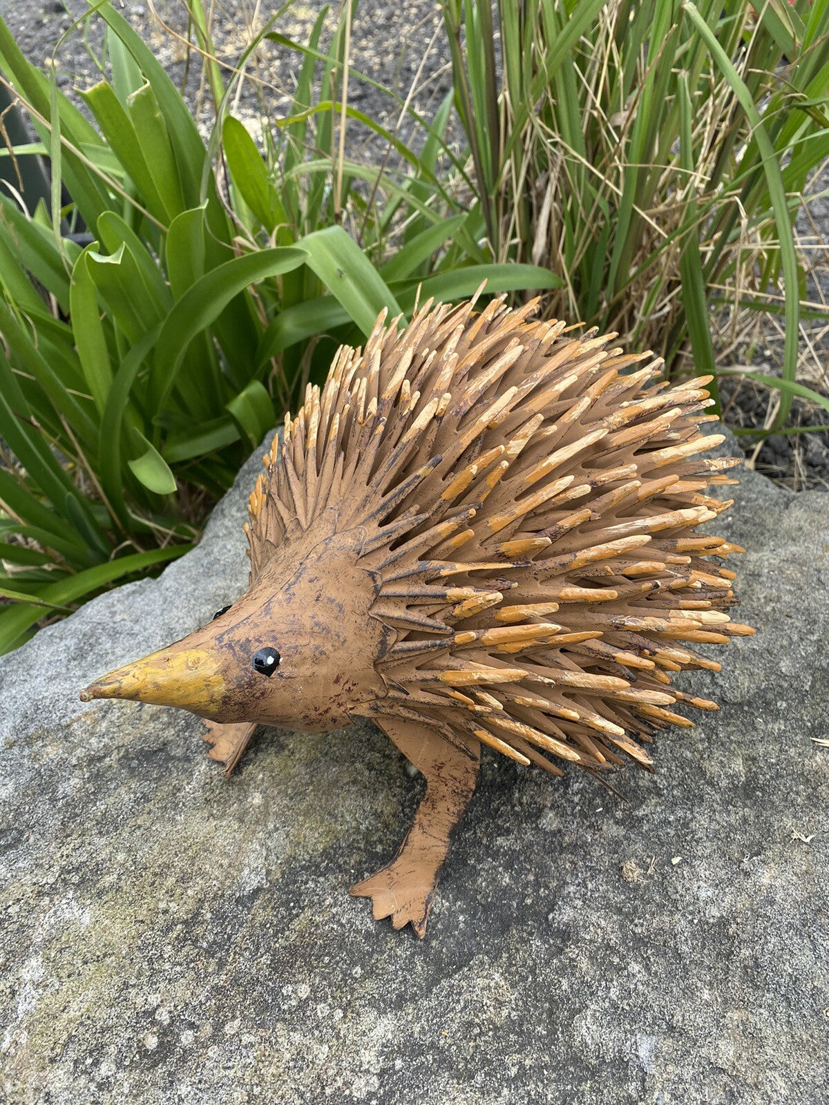 Australian Echidna Garden Art Pond Ornament Statue  Long Handcrafted Metal