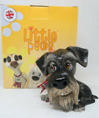 Little Paws Zak The Schnauzer Dog Figurine Statue Ornament Home Decor