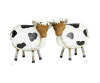 Cow Statue Metal Garden Ornament Home Decor Sculpture Farm Animals