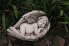 2 x 50cm Angel Sleeping On Wings Garden Ornament Statue Home Decor