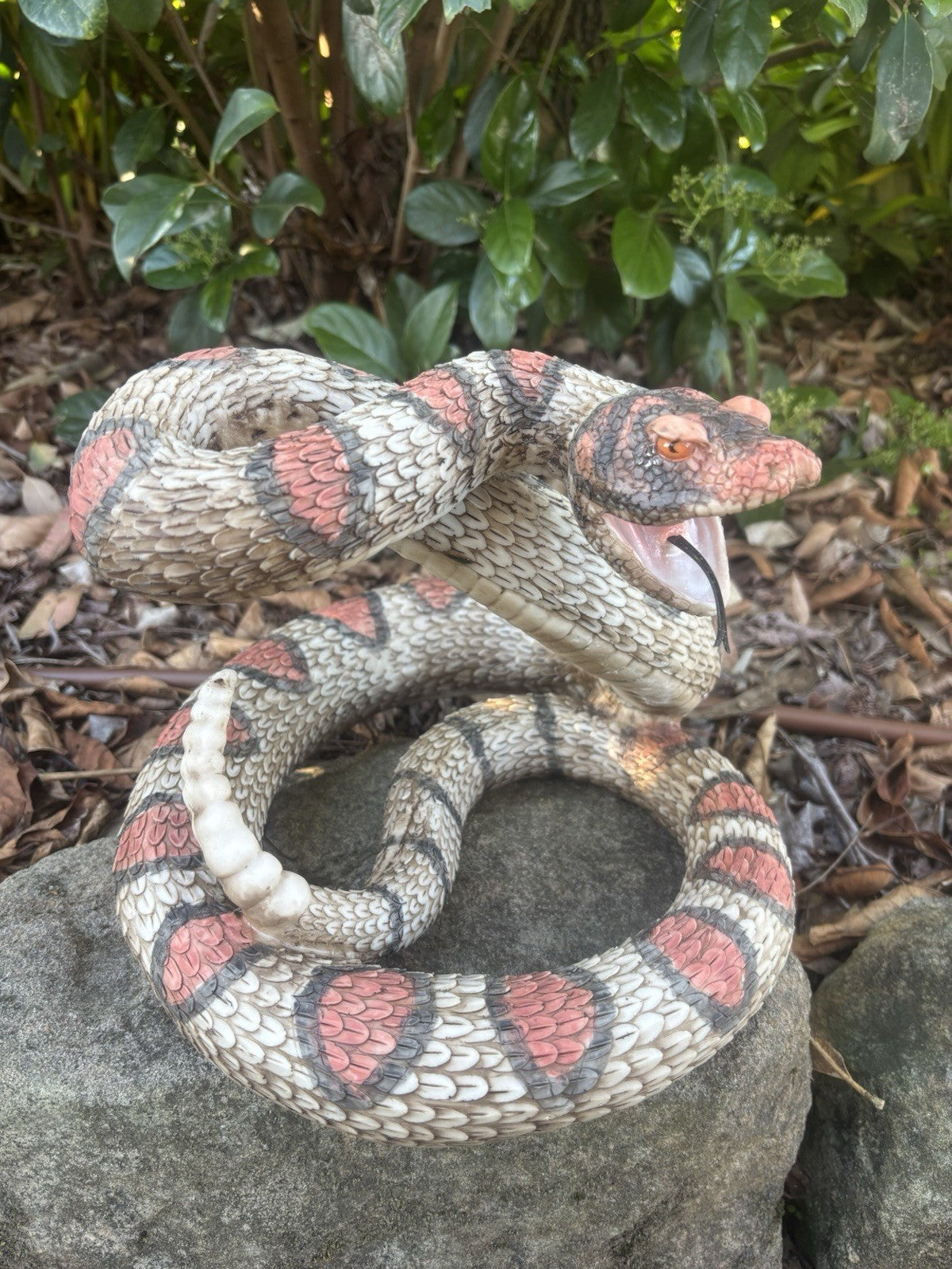 Realistic Resin Snake Statue Reptile Garden Ornament 34cm
